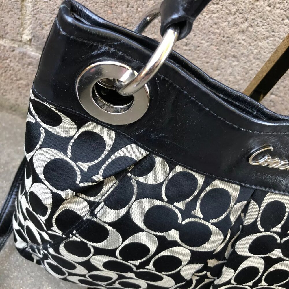 COACH Ashley Signature Purse Convertible Crossbody Shoulder Bag Monogram F17599 - Picture 3 of 11